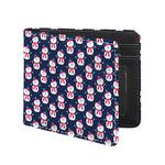 Cute Snowman Pattern Print Bifold Wallet