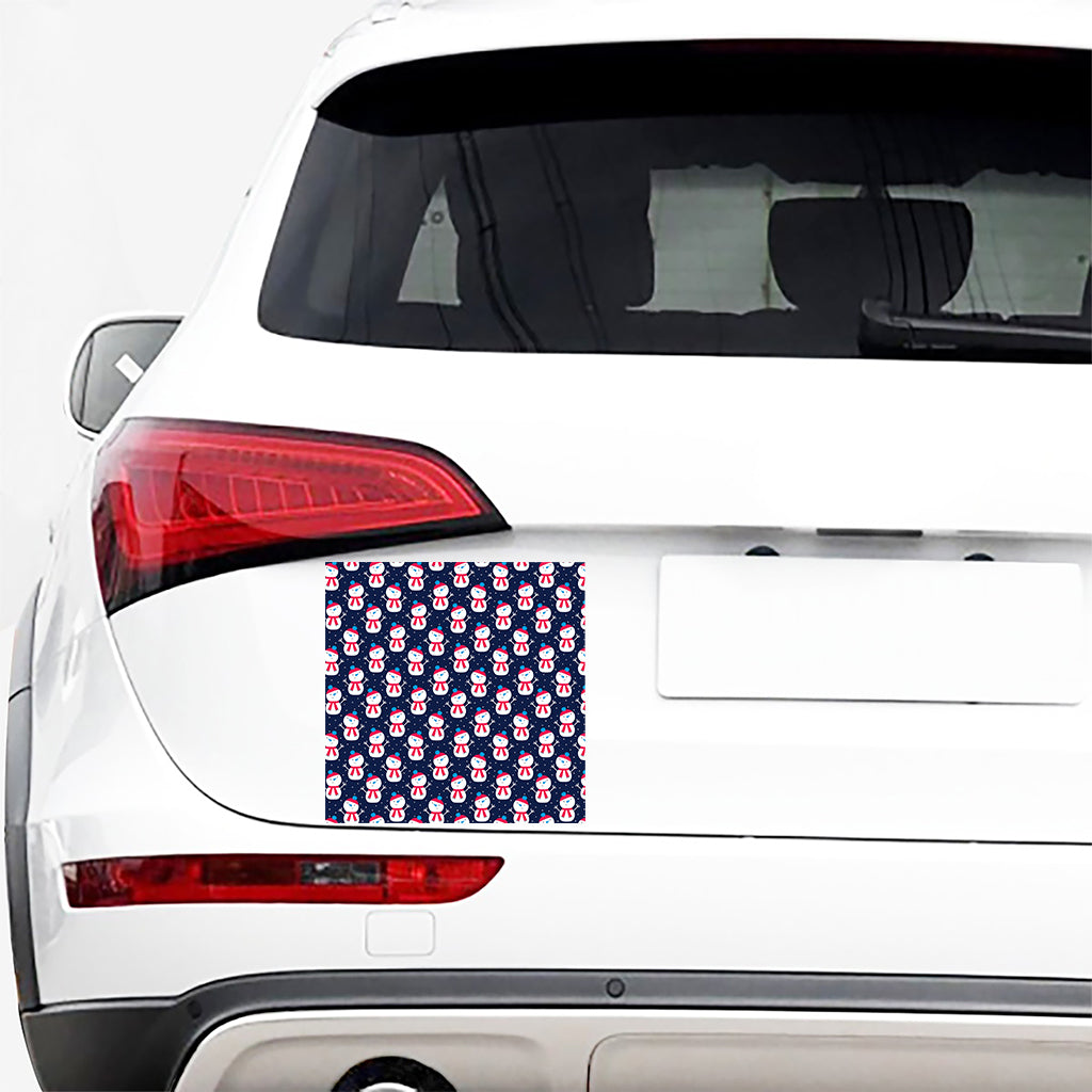 Cute Snowman Pattern Print Car Sticker