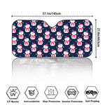 Cute Snowman Pattern Print Car Windshield Sun Shade