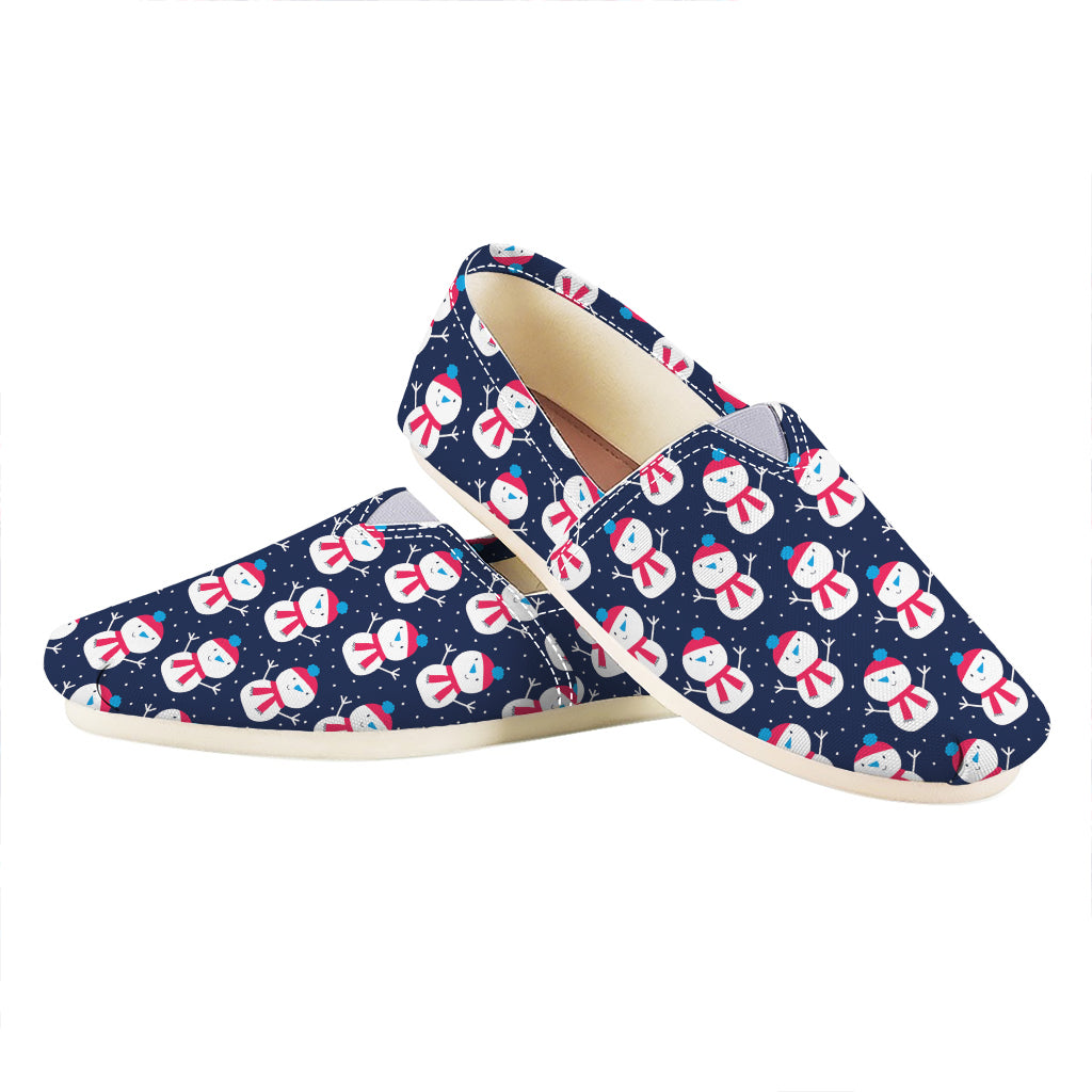 Cute Snowman Pattern Print Casual Shoes