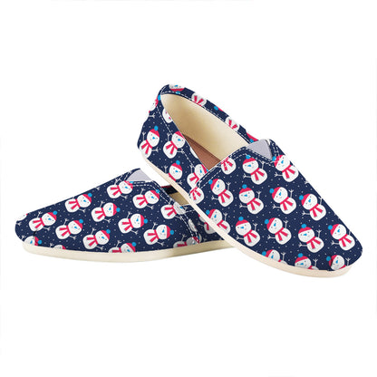 Cute Snowman Pattern Print Casual Shoes