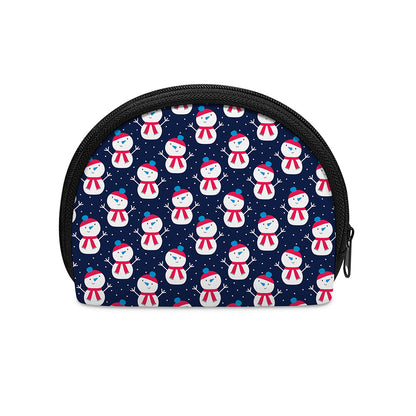 Cute Snowman Pattern Print Coin Purse