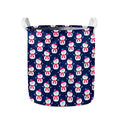 Cute Snowman Pattern Print Collapsible Laundry Basket