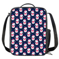 Cute Snowman Pattern Print Crossbody Lunch Bag