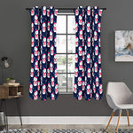 Cute Snowman Pattern Print Curtain
