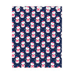 Cute Snowman Pattern Print Curtain