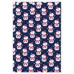 Cute Snowman Pattern Print Curtain