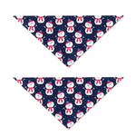 Cute Snowman Pattern Print Dog Bandana