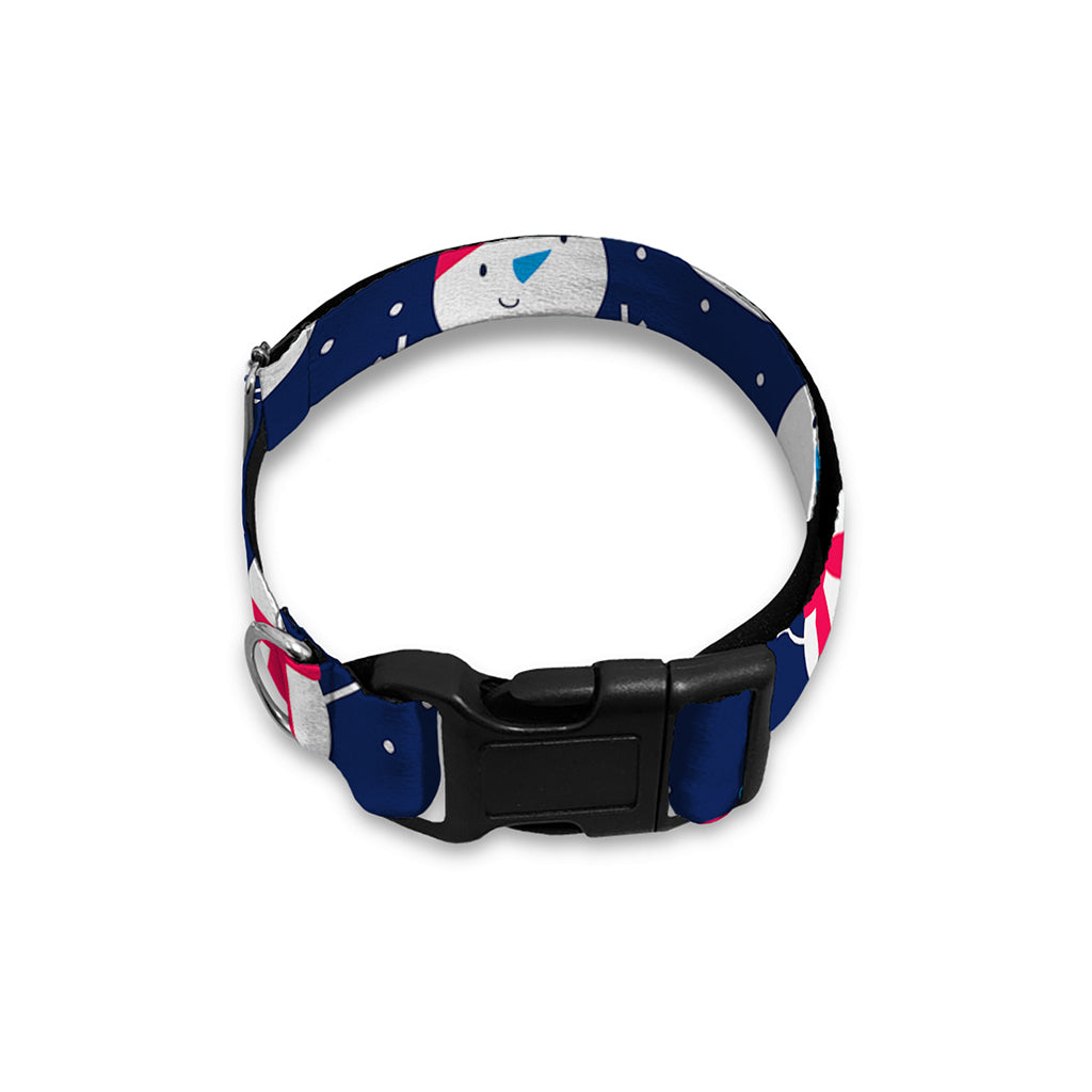 Cute Snowman Pattern Print Dog Collar