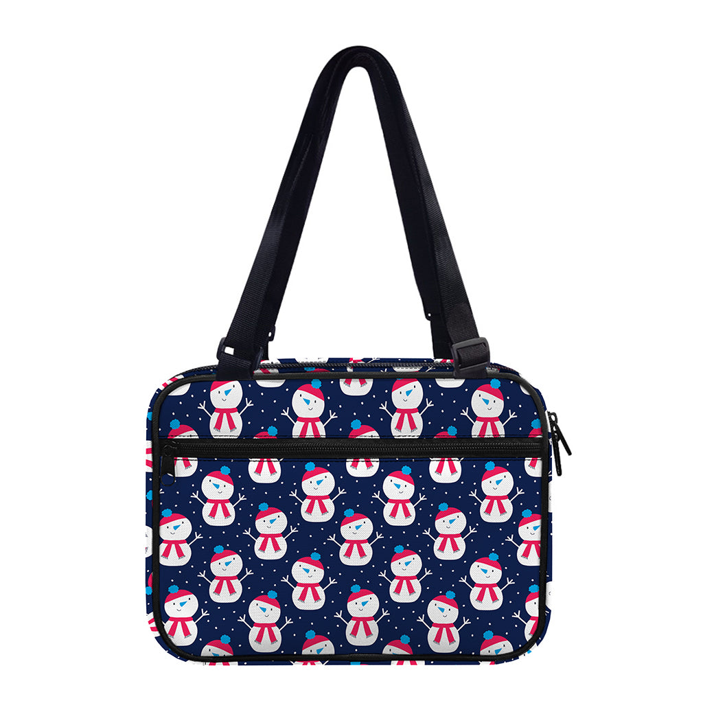 Cute Snowman Pattern Print Double Strap Bible Bag