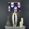 Cute Snowman Pattern Print Drum Lamp Shade