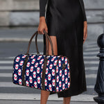 Cute Snowman Pattern Print Duffle Bag