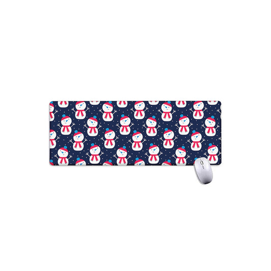 Cute Snowman Pattern Print Extended Mouse Pad