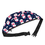 Cute Snowman Pattern Print Fanny Pack
