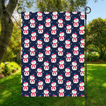 Cute Snowman Pattern Print Garden Flag