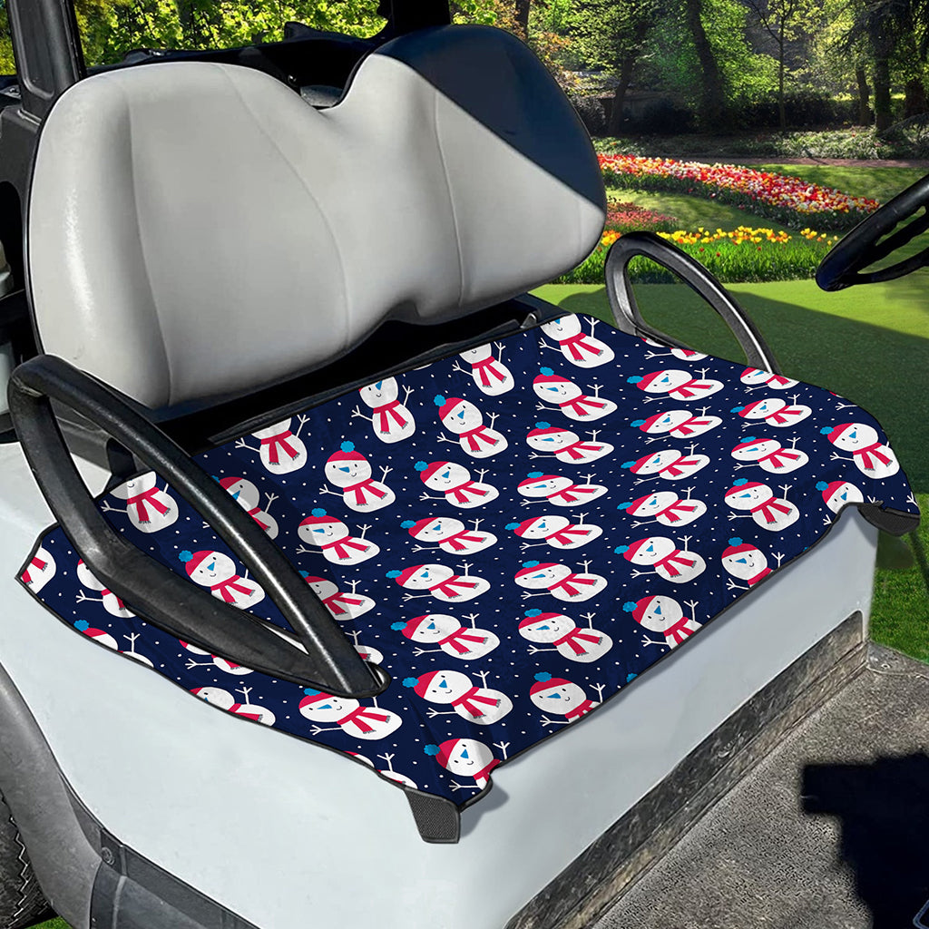 Cute Snowman Pattern Print Golf Cart Seat Cover