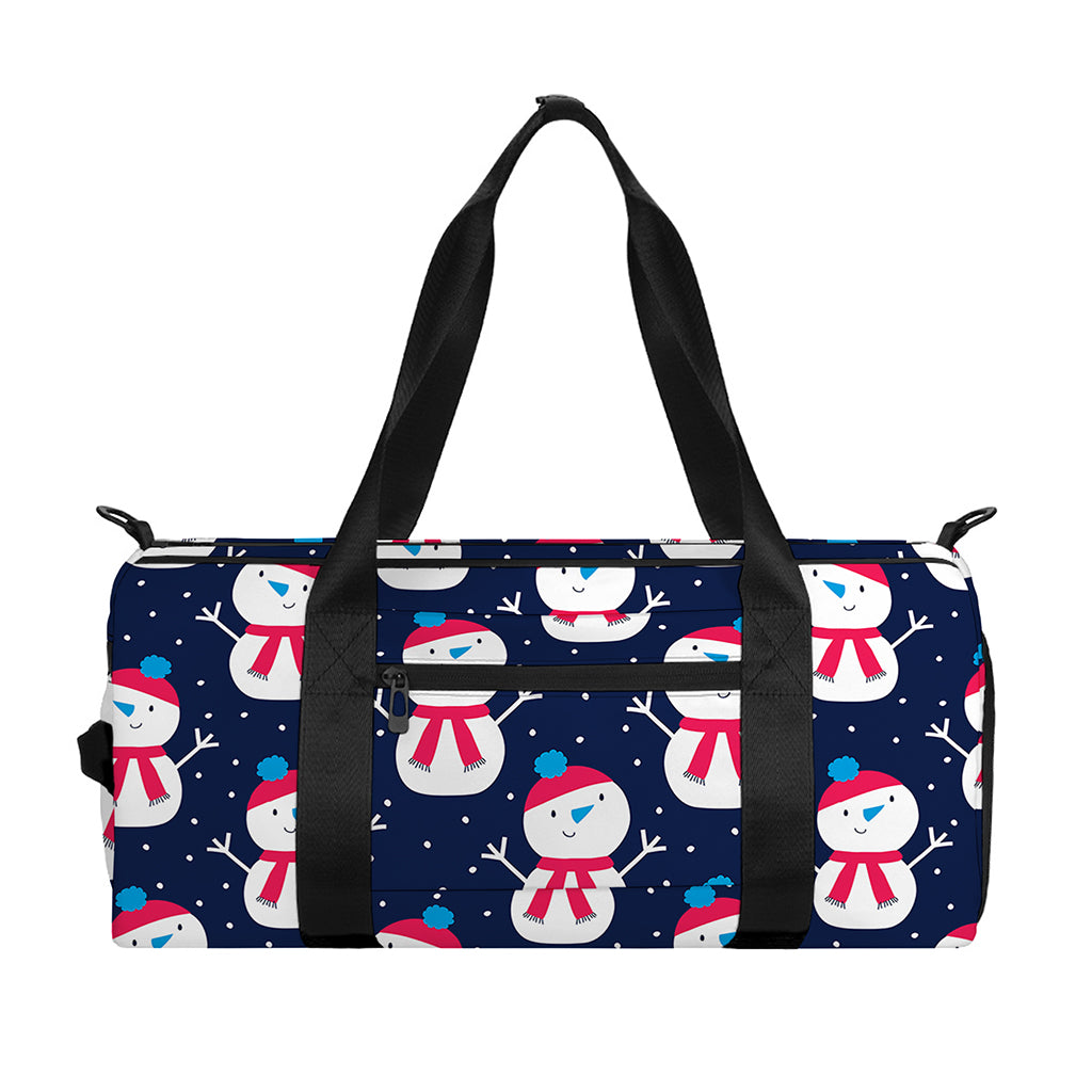 Cute Snowman Pattern Print Gym Bag