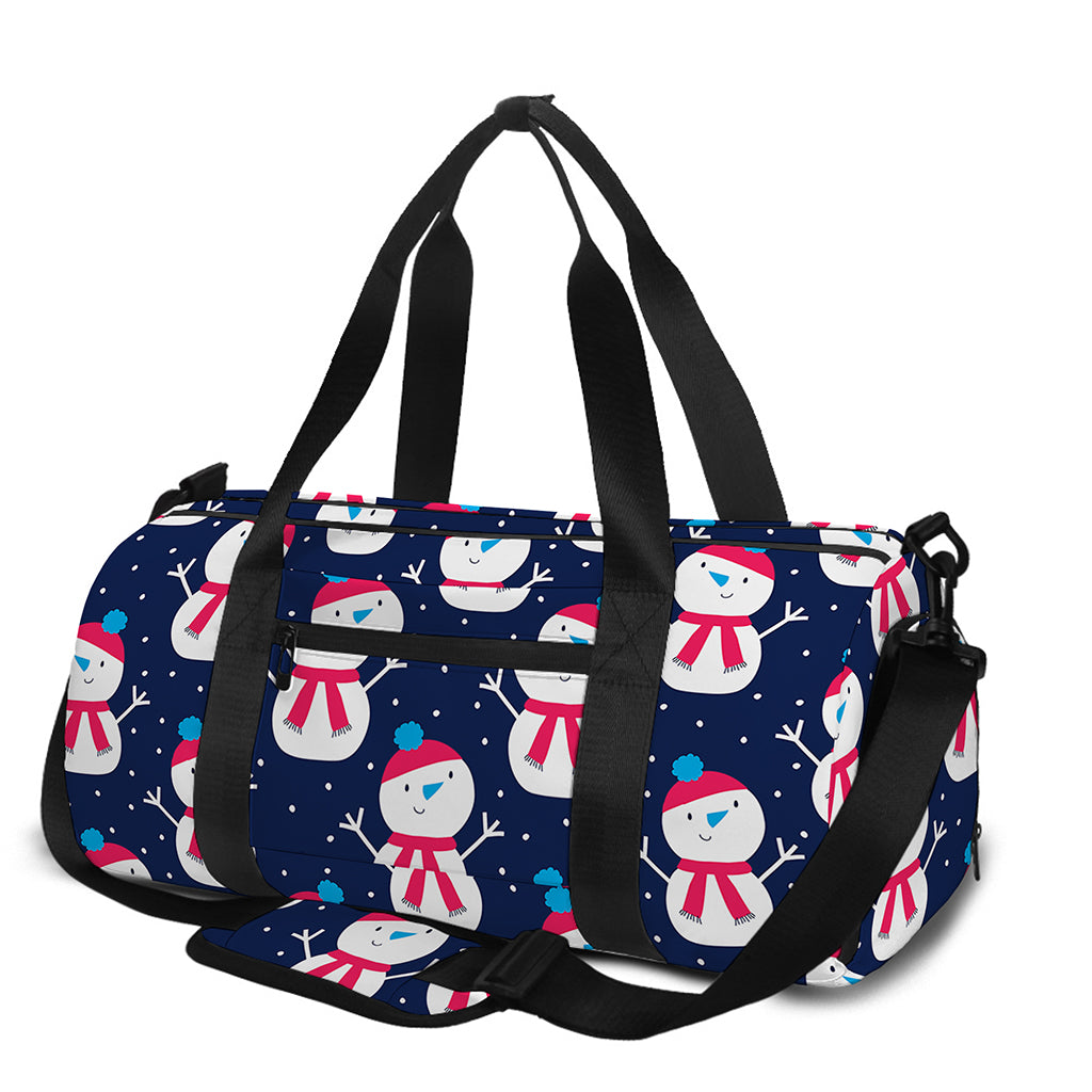 Cute Snowman Pattern Print Gym Bag