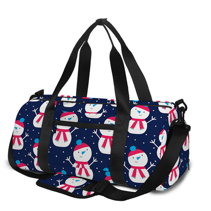Cute Snowman Pattern Print Gym Bag