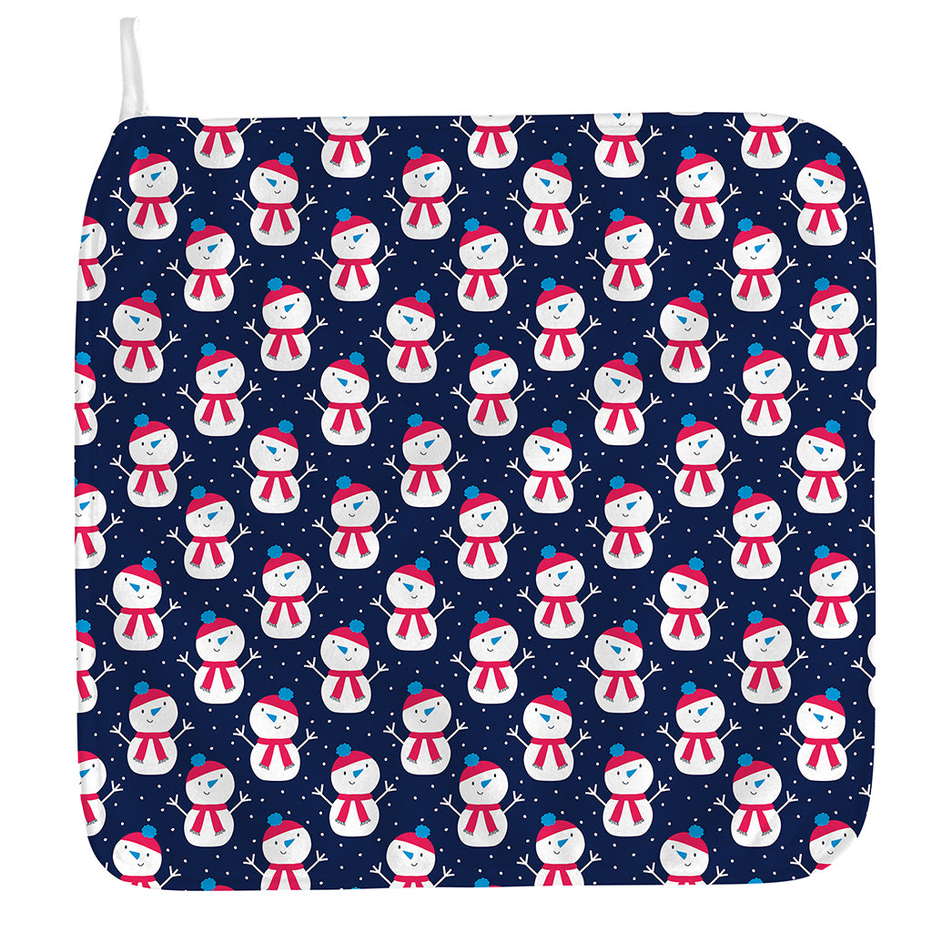 Cute Snowman Pattern Print Hand Towel