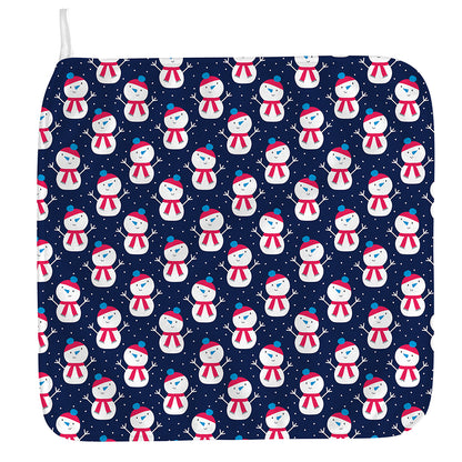 Cute Snowman Pattern Print Hand Towel