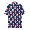 Cute Snowman Pattern Print Hawaiian Shirt