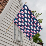Cute Snowman Pattern Print House Flag