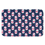 Cute Snowman Pattern Print Indoor Door Mat