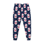 Cute Snowman Pattern Print Jogger Pants