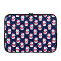 Cute Snowman Pattern Print Laptop Sleeve