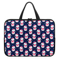 Cute Snowman Pattern Print Laptop Sleeve With Handle