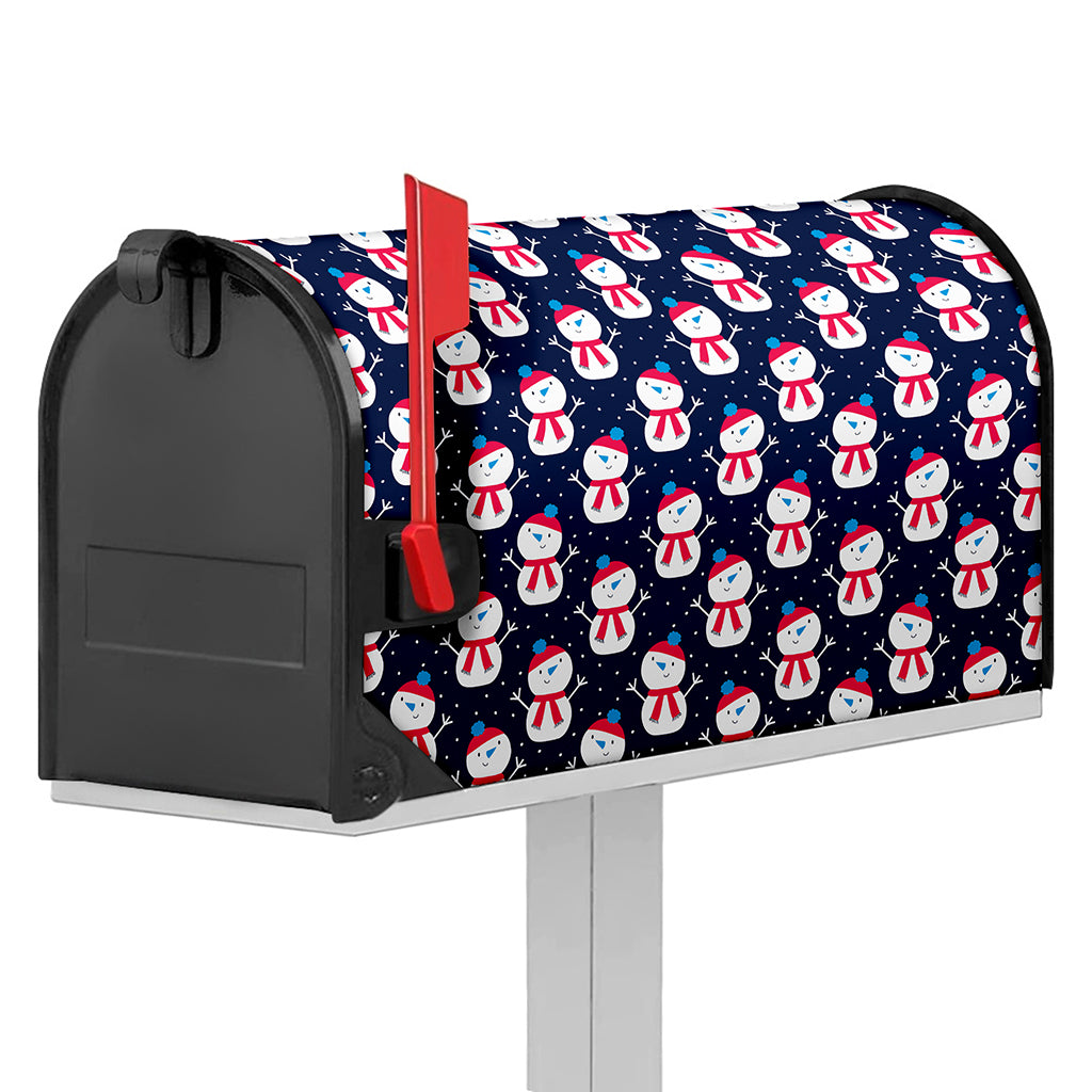 Cute Snowman Pattern Print Mailbox Cover