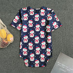Cute Snowman Pattern Print Men's Bodysuit