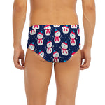 Cute Snowman Pattern Print Men's Briefs