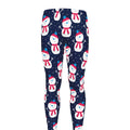 Cute Snowman Pattern Print Men's Leggings