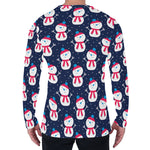 Cute Snowman Pattern Print Men's Long Sleeve T-Shirt