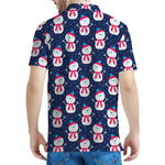 Cute Snowman Pattern Print Men's Polo Shirt