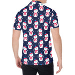 Cute Snowman Pattern Print Men's Shirt