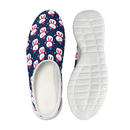 Cute Snowman Pattern Print Mesh Casual Shoes