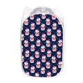 Cute Snowman Pattern Print Mesh Laundry Hamper