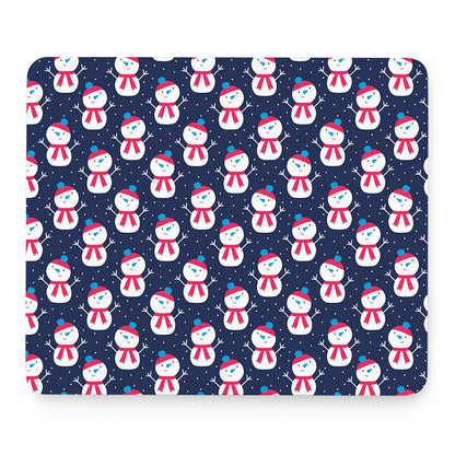 Cute Snowman Pattern Print Mouse Pad