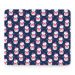 Cute Snowman Pattern Print Mouse Pad