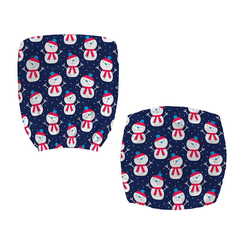 Cute Snowman Pattern Print Office Chair Cover