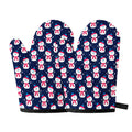 Cute Snowman Pattern Print Oven Mitts