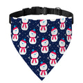 Cute Snowman Pattern Print Over The Collar Dog Bandana