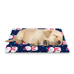 Cute Snowman Pattern Print Pet Cooling Mat Cover