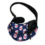 Cute Snowman Pattern Print Pet Sling Carrier