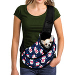 Cute Snowman Pattern Print Pet Sling Carrier