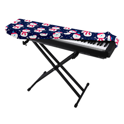 Cute Snowman Pattern Print Piano Keyboard Cover