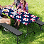 Cute Snowman Pattern Print Picnic Table Cover